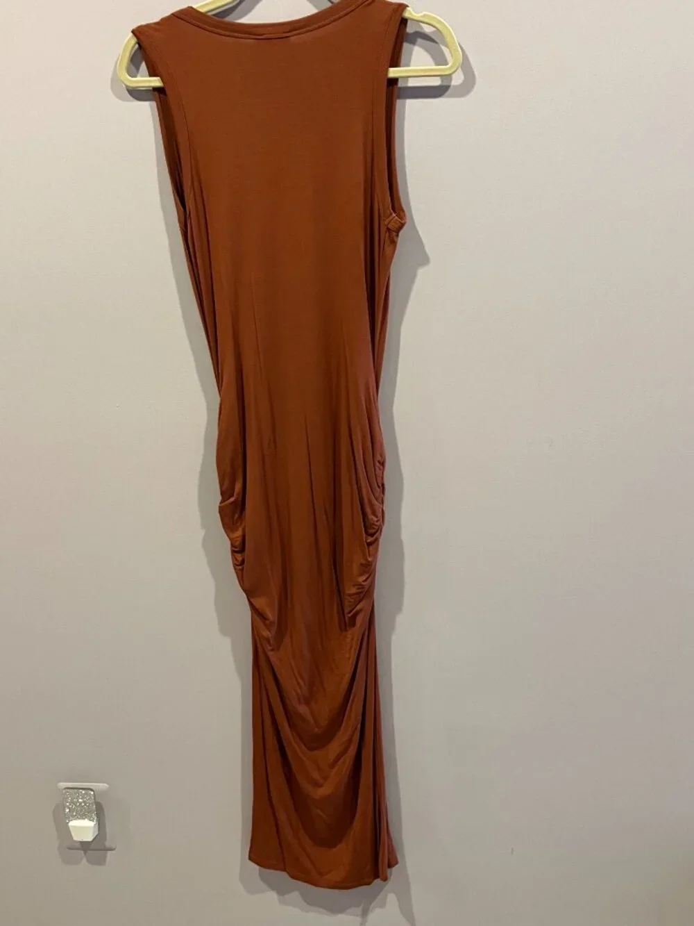 Women's Venus Brown Midi Ruched Sides Dress Size S
